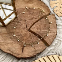 Collar perlas colgantes
