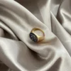 Anillo galaxia azul y dorado