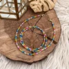 Strap chapa de oro 18k cuentas de colores fuertes