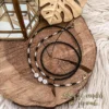 Strap chapa de oro 18k cuentas negra puntos blancos