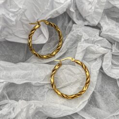 Hoops Acero Inoxidable tubo + flat trenzado mediana