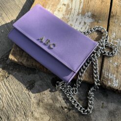 Aura Clutch - Bag Amatista Cadena Chunky Plata