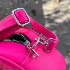 Alternative view of Crossbody Croco Hot Pink (Herraje Plata)