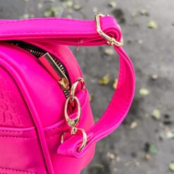 Alternative view of Crossbody Croco Hot Pink (Herraje Oro)