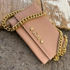 Aura Clutch - Bag Maquillaje Cadena Chunky Oro