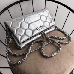 Agni Bag Rock Silver Herrajes Plata + Filo De puntos