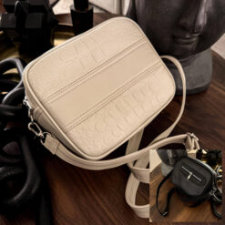 Crossbody +Zipper Color Latte (Herraje Plata)