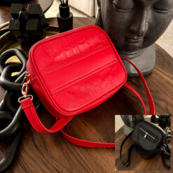 Crossbody +Zipper Color Ferrari (Herraje Oro)
