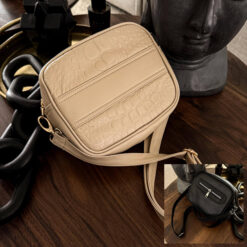 Crossbody +Zipper Color Miga (Herraje Oro)