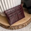 Tarjetero Croco Burgundy