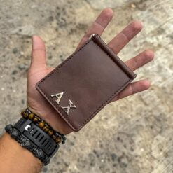 Money Clip Wallet Man Crazy Brown - Wine