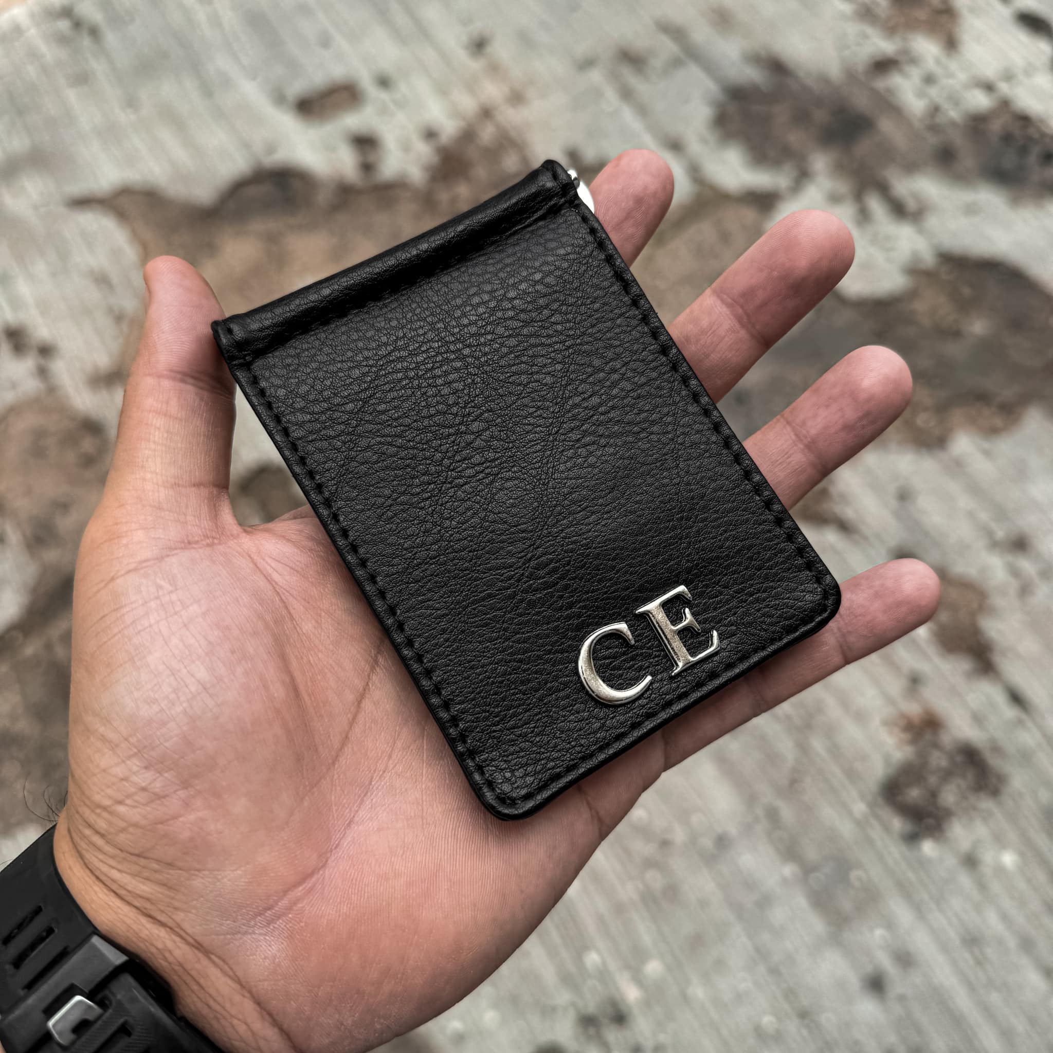 Money Clip Wallet Man Black