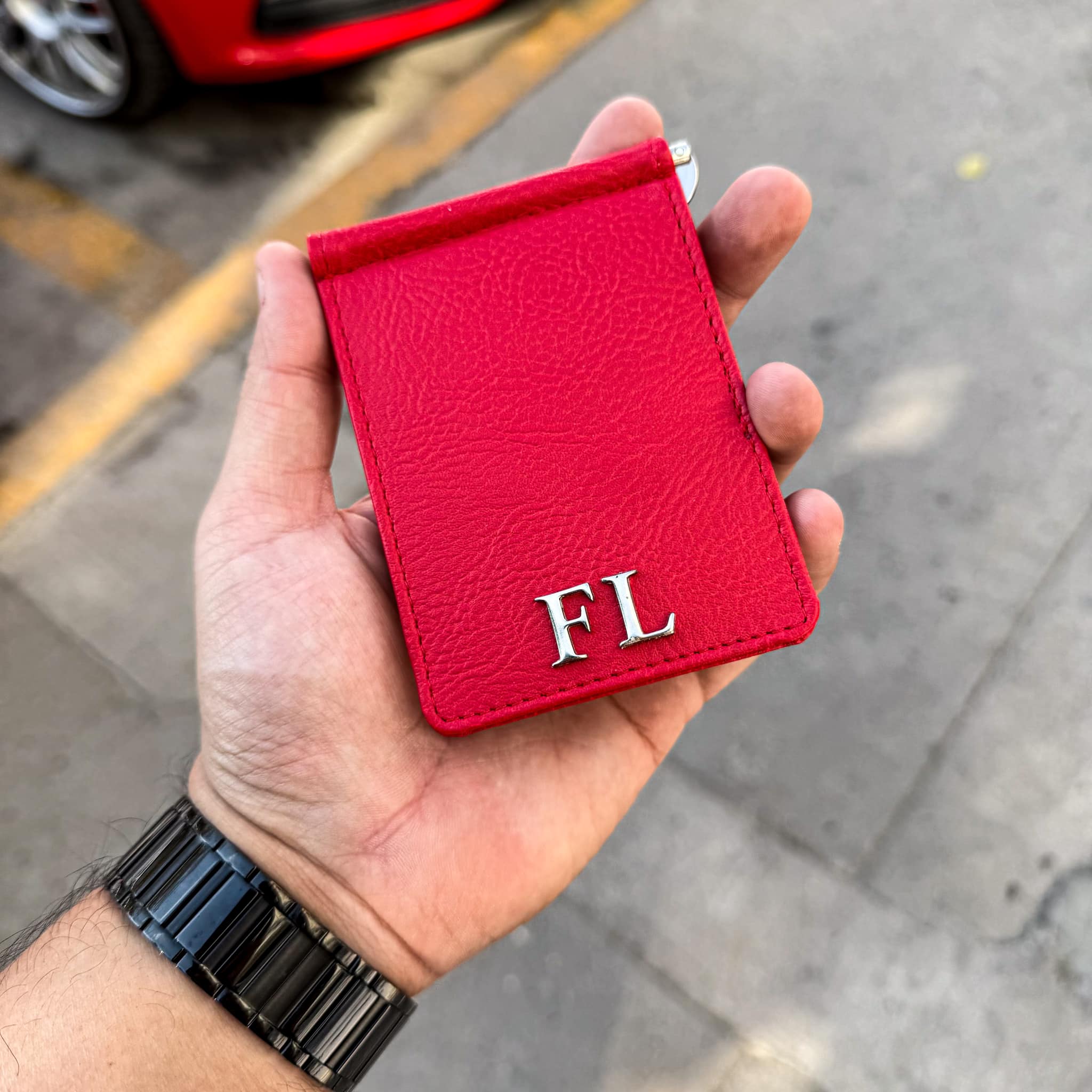 Money Clip Wallet Man Rojo