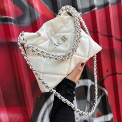 Hera Bag Mini Cadena Plata Color Milk