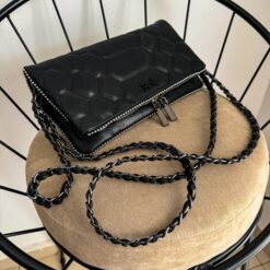 Agni Bag Rock Negro Herrajes Negro + Filo De puntos