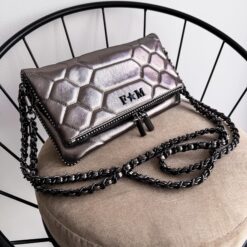 Agni Bag Rock Inox Herrajes Negro + Filo De puntos
