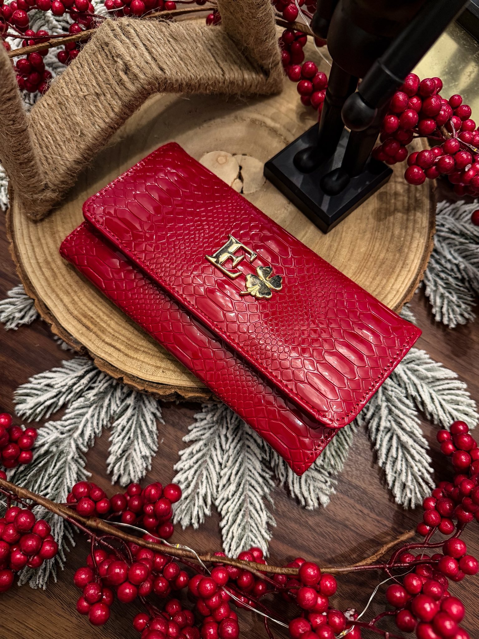Cartera N Grande Charol Campari