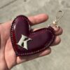 Llavero Heart Charol Burgundy