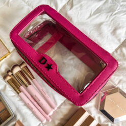 Cosmetiquera Doble Mica Rosa Flamingo