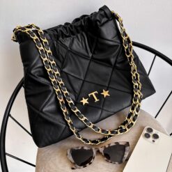 Hera Bag Cadena Oro Color Negro