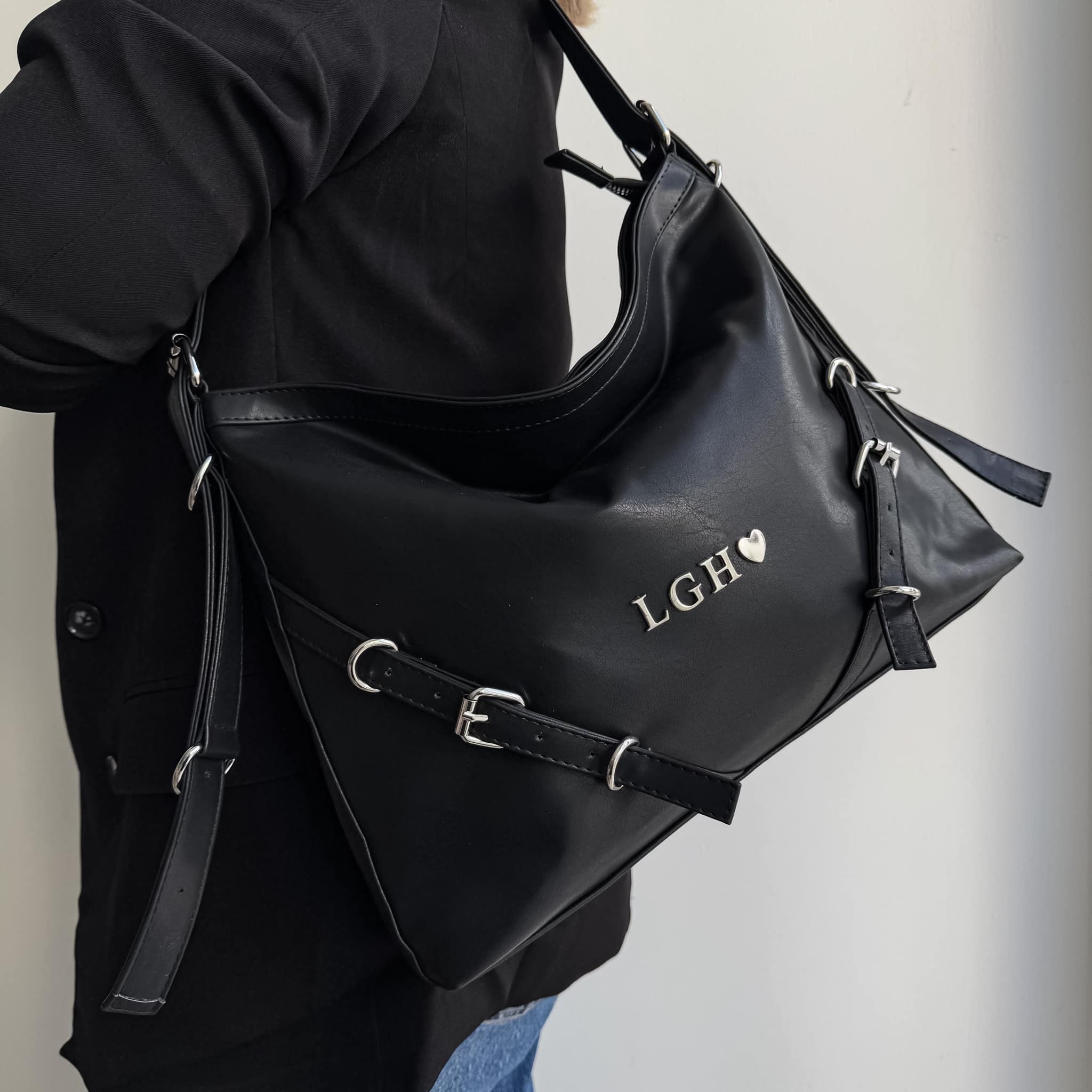 Raissa Luxe Negro Herrajes Plata