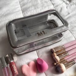 Cosmetiquera Doble Mica Silver