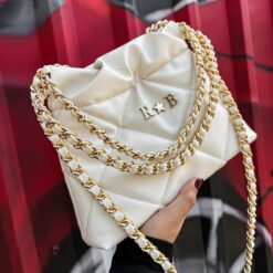 Hera Bag Mini Cadena Oro Color Milk