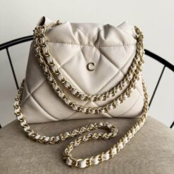 Hera Bag Mini Cadena Oro Color Latte