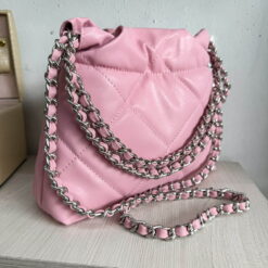 Hera Bag Mini Cadena Plata Color Rosa Paraiso