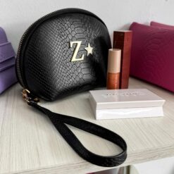 Cosmetiquera N Pitón Negro *Escama aleatoria