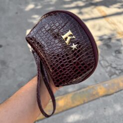 Cosmetiquera N Croco Burgundy