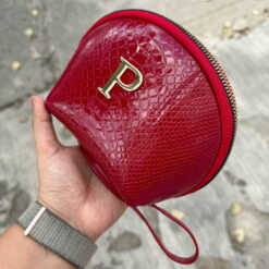 Cosmetiquera N Pitón Charol Campari