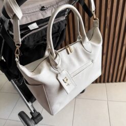 Pañalera Baby Bag Latte Herraje Oro