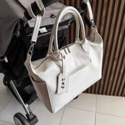Pañalera Baby Bag Ice Herraje Plata