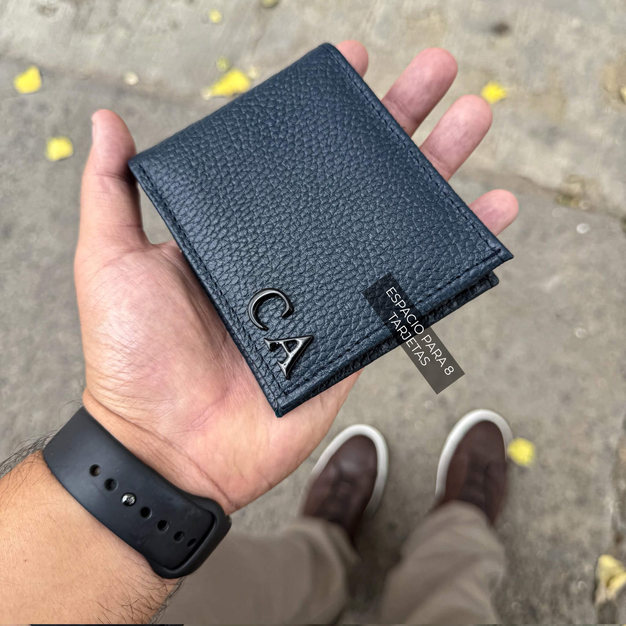 Cartera Orion Marino 100% Piel