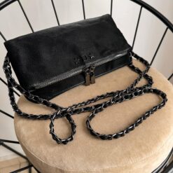 Agni Bag Floater Negra Herrajes Negro