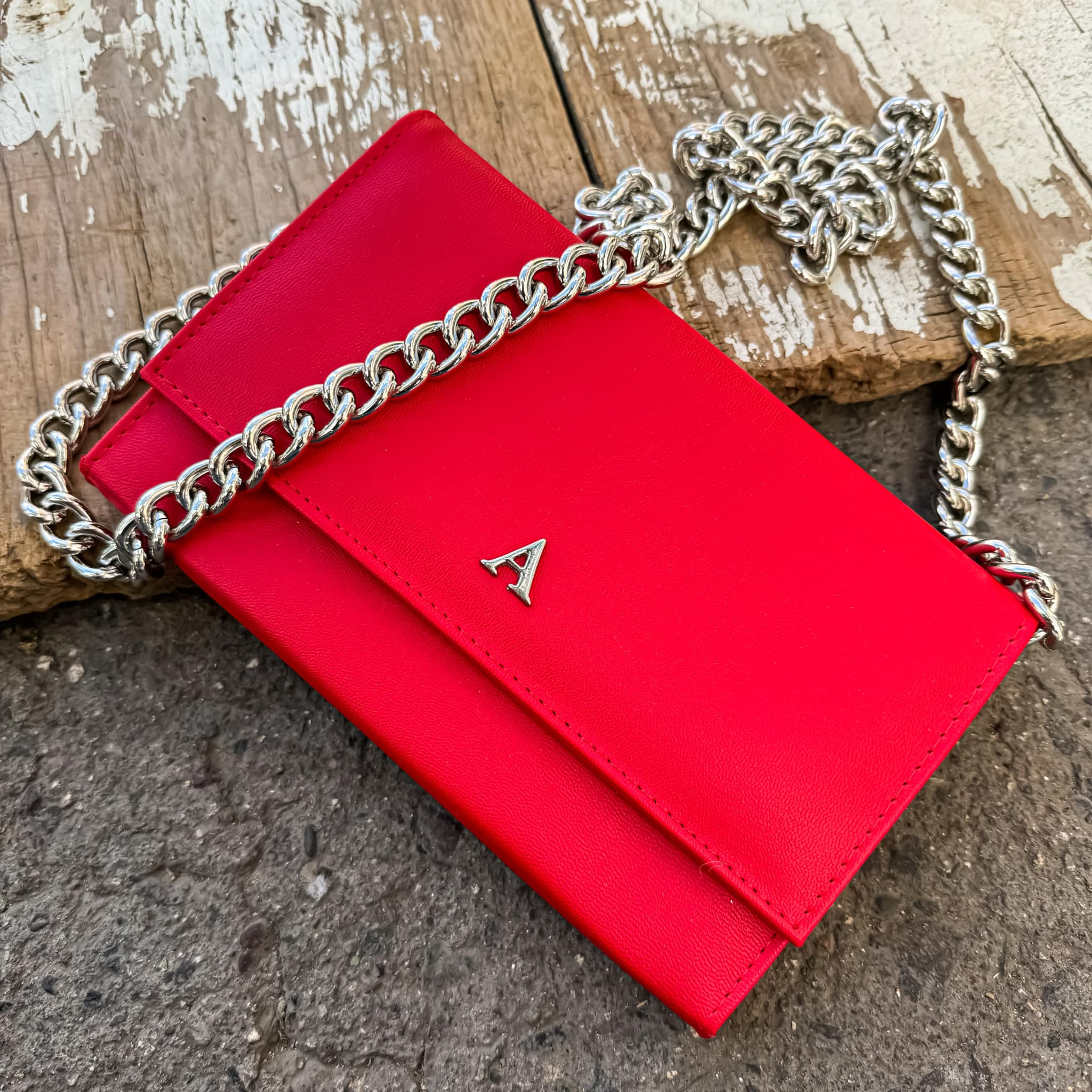 Aura Clutch - Bag Ferrari Cadena Chunky Plata