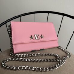 Aura Clutch - Bag Rosa Paraíso Cadena Chunky Plata