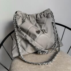 Hera Bag Cadena Plata Color Cemento