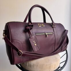 Journey Bag Pitón Burgundy