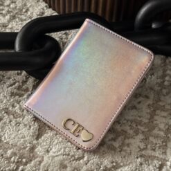 Porta Pasaporte Personal Curve Láser Pink