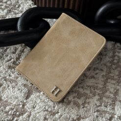 Porta Pasaporte Personal Curve Man Camello