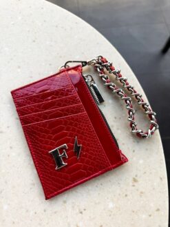 Helios Wrap Holder Charol Pitón Rojo