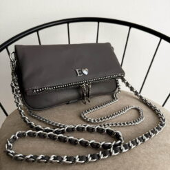 Agni Mini Bag Oxford Herrajes Plata + Filo De puntos