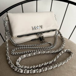 Agni Mini Bag Latte Herrajes Plata + Filo De puntos