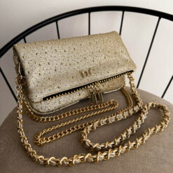 Agni Mini Bag Galaxy Oro Herrajes Oro+ Filo De puntos