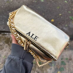 Agni Mini Bag Oro Herrajes Oro + Filo De puntos