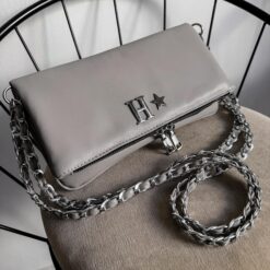 Agni Bag Cemento Herrajes Plata