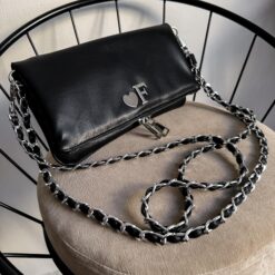 Agni Bag Negro Herrajes Plata
