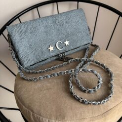 Agni Bag Glitter Herrajes Plata